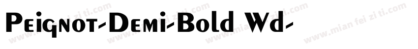 Peignot-Demi-Bold Wd字体转换